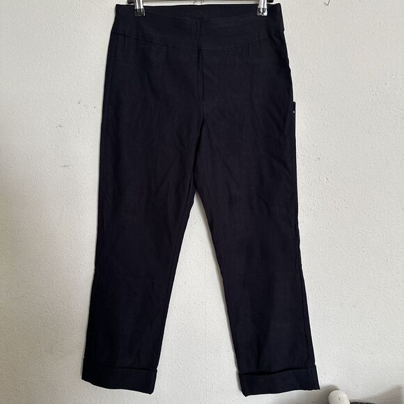 Charlie B Pull-On Capri Stretch Pants, Waist 26” Inseam 23” Navy Blue - Picture 1 of 9